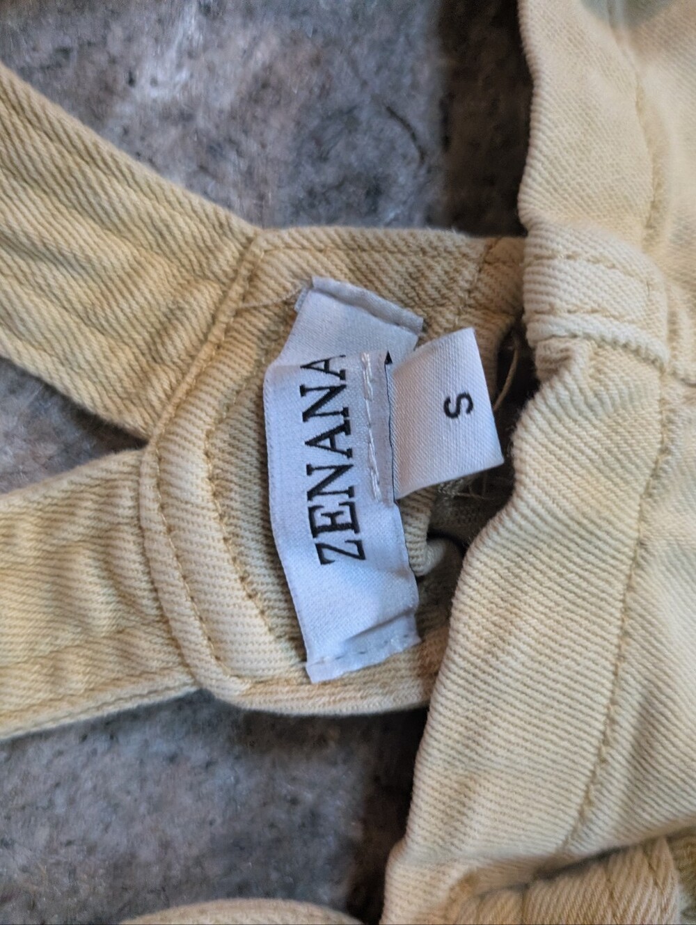 Zenana Outfitters Mustard Yellow Overalls Top with Knotted Straps - Picture 2 of 4